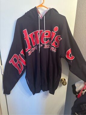 Budweiser navy Hoodie with Red Logo